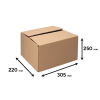 Pudełko wysyłkowe 305 x 220 x 250 mm (10 sztuk), 123drukuj 301869 - 3