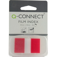 Q-Connect Zakładki uniwersalne czerwony Q-CONNECT 25,4 x 43,7 mm (50 zakładek) KF03633 235093 - 1