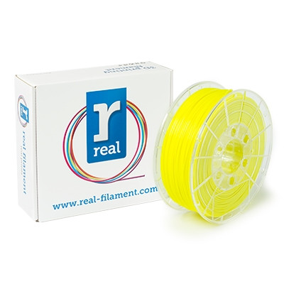 REAL Filament 3D żółty fluorescencyjny 1,75 mm PLA 1 kg, REAL  DFP02015 - 1