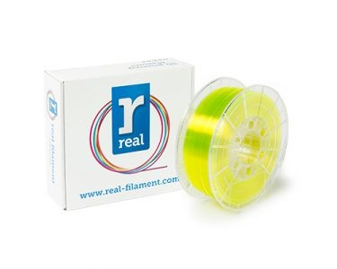 REAL Filament 3D żółty transparentny 1,75 mm PETG 1 kg, REAL  DFE02008 - 1
