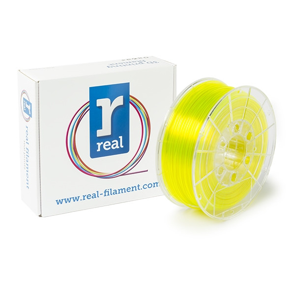 REAL Filament 3D żółty transparentny 2,85 mm PETG 1 kg, REAL  DFE02009 - 1