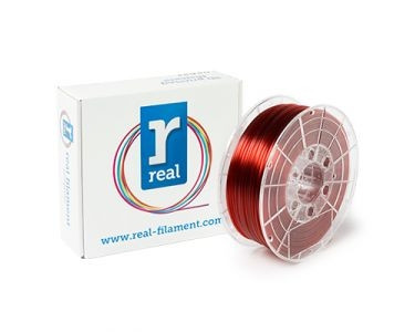 REAL Filament 3D czerwony transparentny 2,85 mm PETG 1 kg, REAL  DFE02005 - 1