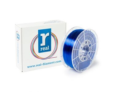 REAL Filament 3D niebieski transparentny 1,75 mm PETG 1 kg, REAL  DFE02001 - 1