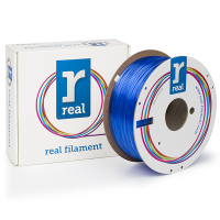 REAL Filament 3D niebieski transparentny 1,75 mm PETG 1 kg, REAL  DFP02229