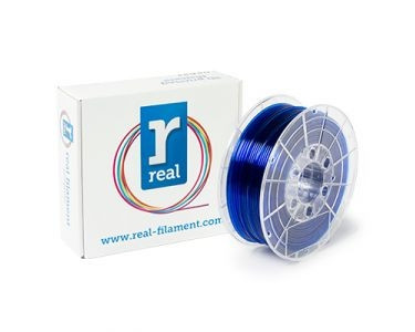 REAL Filament 3D niebieski transparentny 2,85 mm PETG 1 kg, REAL  DFE02004 - 1