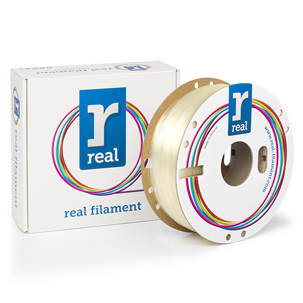 REAL Filament 3D przezroczysty 1,75 mm PLA 1 kg, REAL  DFP02268 - 1