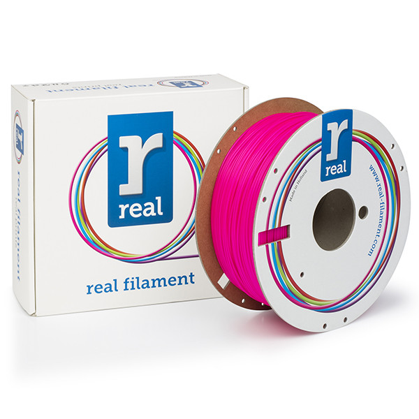 REAL Filament 3D różowy fluorescencyjny 1,75 mm PLA 1 kg, REAL  DFP02341 - 1