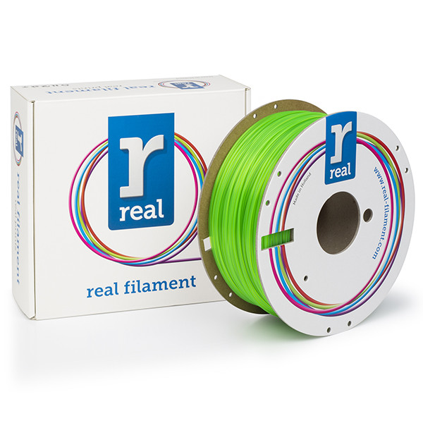 REAL Filament 3D zielony fluorescencyjny 1,75 mm PLA 1 kg, REAL  DFP02393 - 1
