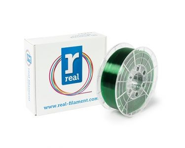 REAL Filament 3D zielony transparentny 1,75 mm PETG 1 kg, REAL  DFE02007 - 1