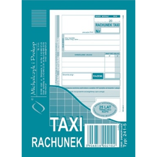 Rachunek taxi 241-5 241-5 246886 - 1