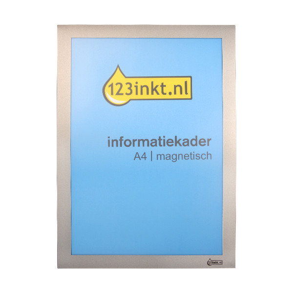 Ramka plakatowa magnetyczna A4 szara, 123drukuj 301629 - 1