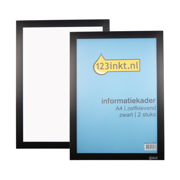 Ramka plakatowa samoprzylepna A4 czarna (2 sztuki), 123drukuj 301245 - 1