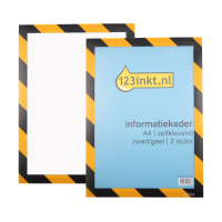 Ramka plakatowa samoprzylepna A4 czarno-żółta (2 sztuki), 123drukuj 301249