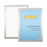 Ramka plakatowa samoprzylepna A4 szara (2 sztuki), 123drukuj 301246