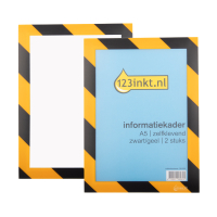Ramka plakatowa samoprzylepna A5 czarno-żółta (2 sztuki), 123drukuj 301250