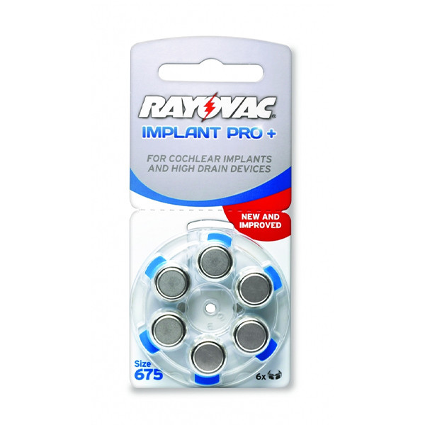 Rayovac Baterie do aparatów słuchowych Rayovac Implant pro+ H675 (bateria ślimakowa), 6 sztuk 616750 204808 - 1