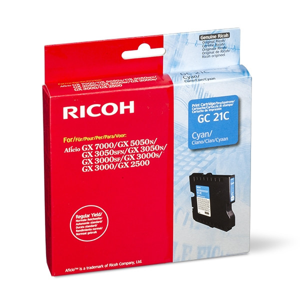 Ricoh GC-21C tusz niebieski, oryginalny 405533 074890 - 1