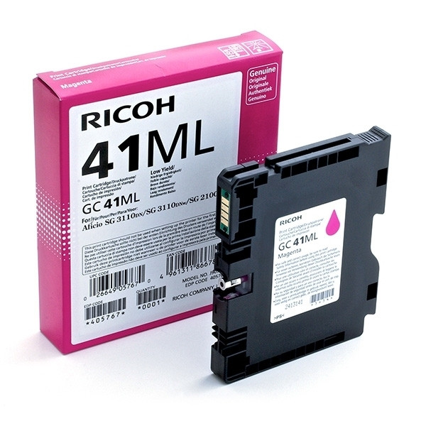 Ricoh GC-41ML (405767) tusz żelowy czerwony, oryginalny 405767 073802 - 1