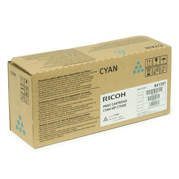 Ricoh MP C7500E toner niebieski, oryginalny 841101 841397 842072 073938 - 1