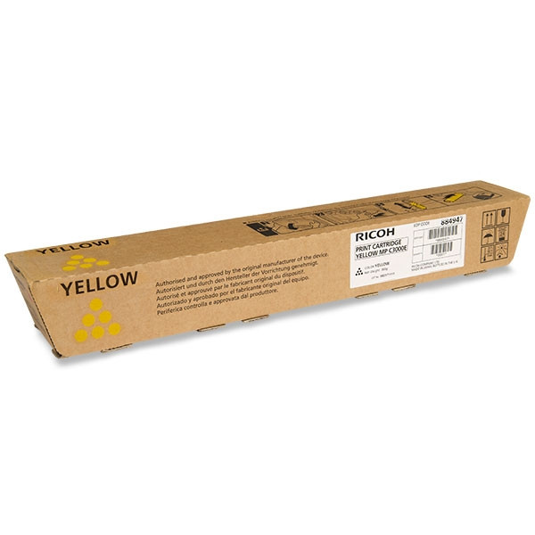 Ricoh Typ MP C2500E / MP C3000E toner żółty oryginalny 842031 884947 888641 074844 - 1