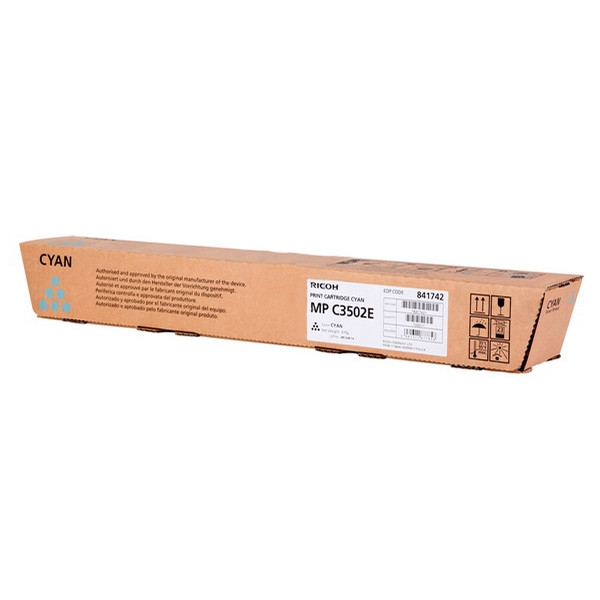 Ricoh Typ MP C3502E toner niebieski, oryginalny 841654 841742 842019 073826 - 1