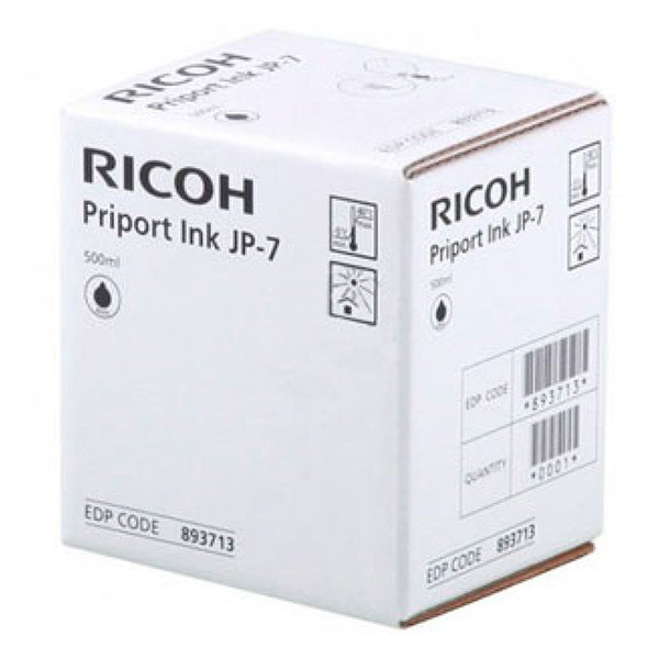 Ricoh typ JP7 atrament czarny, oryginalny 893713 074714 - 1