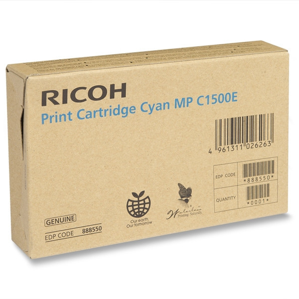 Ricoh typ MP C1500 C toner żel niebieski, oryginalny 888550 074822 - 1