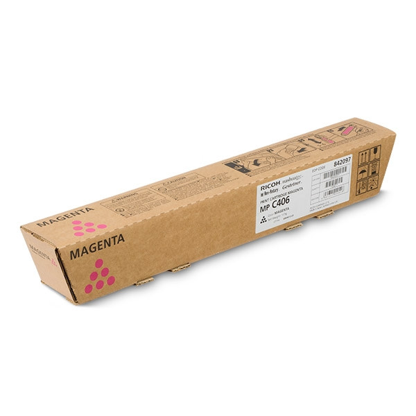 Ricoh typ MP C406 (842097) toner czerwony, oryginalny 842097 067054 - 1