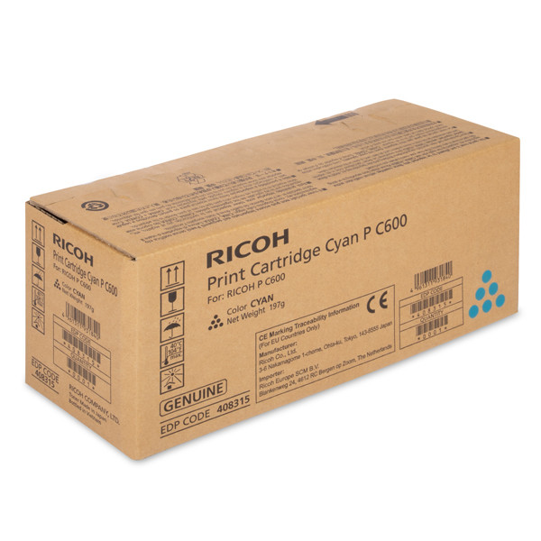 Ricoh typu P C600 toner niebieski, oryginalny 408315 602285 - 1