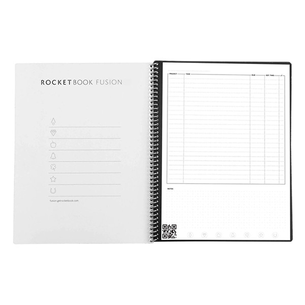 Rocketbook Notatnik / planer wielokrotnego użytku Rocketbook Fusion A4 czarny (42 arkusze) EVRF-E-RC-A-FR EVRF-L-K-A 224588 - 2