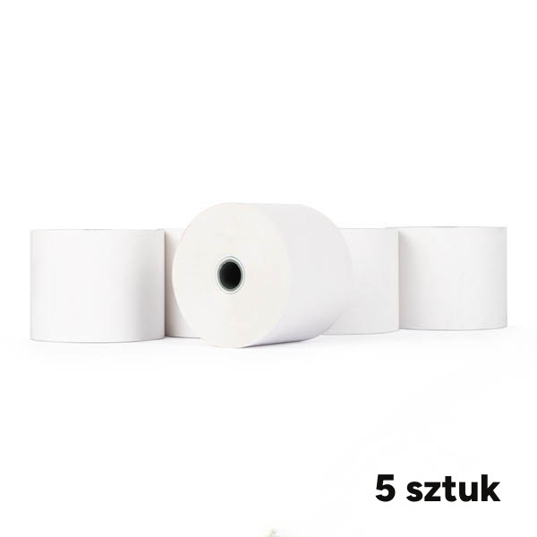 Rolka do kasy fiskalnej 123inkt 57x70x12 termo biała (5 sztuk) 300325 - 1