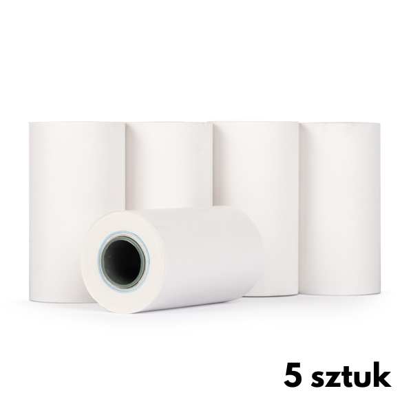 Rolki do kasy fiskalnej 57mm x 30mm x 10m, termiczne, białe (5 sztuk), 123drukuj K6020C 300313 - 1