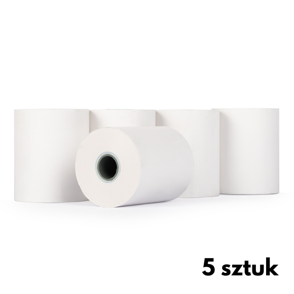 Rolki do kasy fiskalnej 57mm x 47mm x 25m, termiczne, białe (5 sztuk), 123drukuj K-6005C 300319 - 1