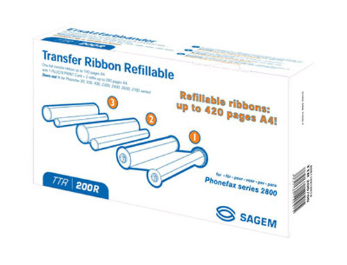 Sagem TTR 200R folia termotransferowa + 2 wkłady, oryginalny Sagem TTR-200R 031900 - 1
