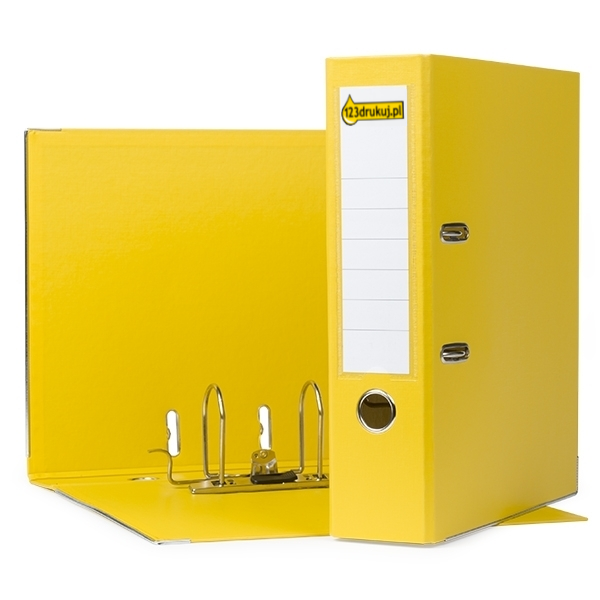 Segregator A4 plastikowy żółty 80 mm, 123drukuj 100202166C 10105015C 811310C 300111 - 1