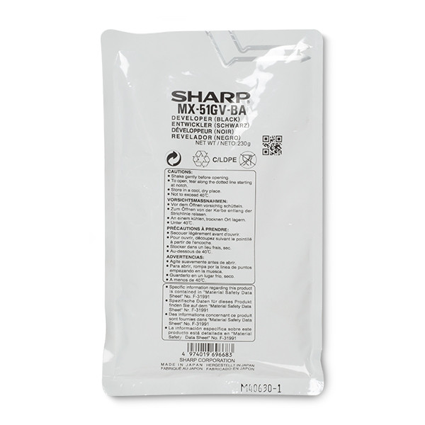 Sharp MX-51GVBA developer czarny, oryginalny MX51GVBA 082284 - 1