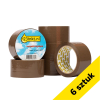 Taśma pakowa brązowa 50 mm x 66 m (6 sztuk), 123drukuj 300308 - 1