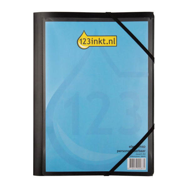 Teczka z gumką A4 personalizowana, czarna, 123drukuj 390535 - 1