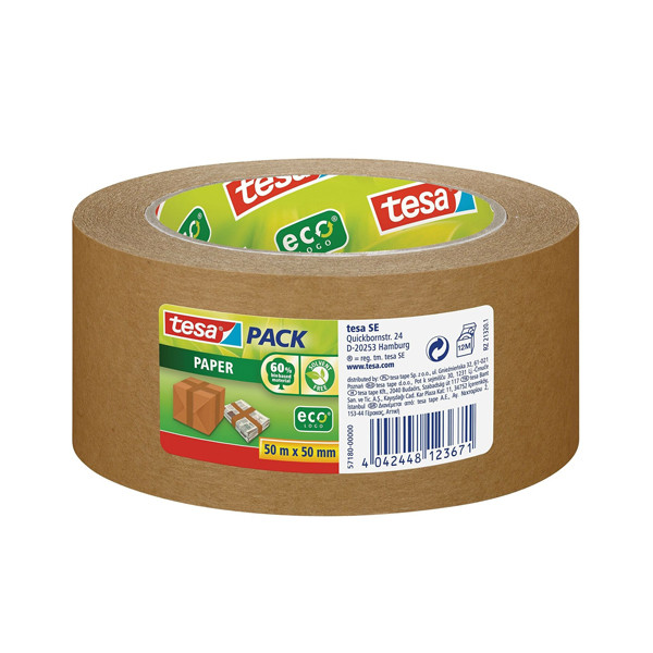 Taśma pakowa Tesa Eco Strong, papier brązowy, 50 mm x 50 m 202373 - 1