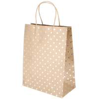 Torebka prezentowa, ozdobna 20x25 cm Kraft srebrne kropki 507010 246991