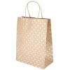 Torebka prezentowa, ozdobna 20x25 cm Kraft srebrne kropki