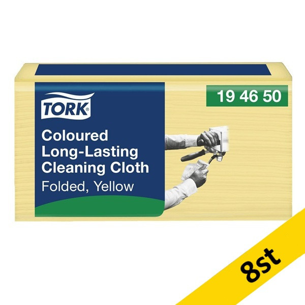 Ściereczki wielorazowe TORK | 194650 | do wycierania i czyszczenia | żółte | 8 x 40 szt. SE200490 - 1