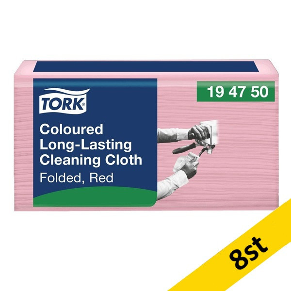 Ściereczki wielorazowe TORK | 194750 | czerwone | 8 szt. SE200481 - 1