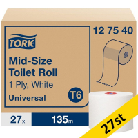 Papier toaletowy TORK Mid-size | 127540 | biały | 27 rolek SE200183