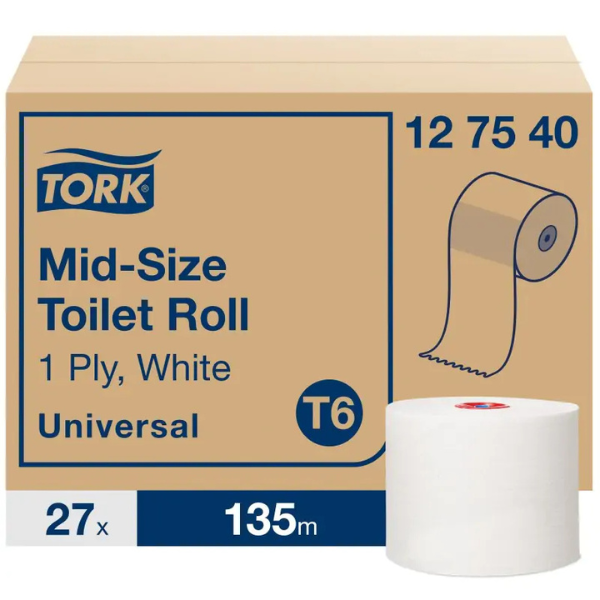 Papier toaletowy TORK Mid-size | 127540 | biały | 27 rolek SE200183 - 1
