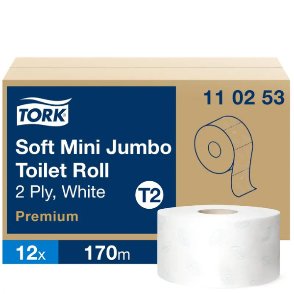 Papier toaletowy TORK Mini Jumbo | 110253 | miękki | 12 rolek SE200210 - 1
