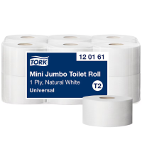 Papier toaletowy TORK Mini Jumbo Universal | 120161 | 1-warstwowy | 12 rolek SE200192