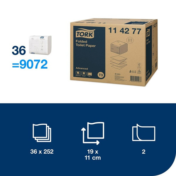 Papier toaletowy w składce TORK Advanced | 114277 | 36 szt. SE200226 - 2