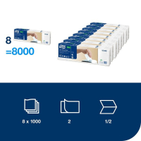 Serwetki dyspenserowe TORK Xpressnap | 15840 | ekstra miękkie | białe | 8 szt. SE200261