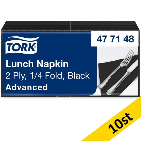Serwetki lunchowe TORK | 477148 | 33 × 33 cm, 2-warstwowe | czarne | 10 szt. SE200320 - 2